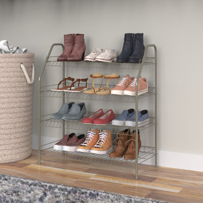 4-Tier 12-Pair Freestanding Shoe Rack