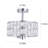 3-Light Crystal Ceiling Light Fixture Semi Flush Mount Chandelier with Drum Shade-1646427607