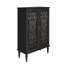 Armoire 47,2 "avec portes sculptées, armoire de rangement autoportante avec tablettes réglables-1465808616