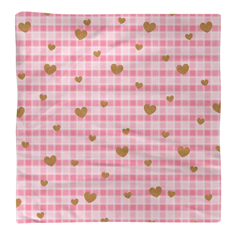 No Pattern Square Napkin, 10" x 10", Pink/Brown, Cotton
