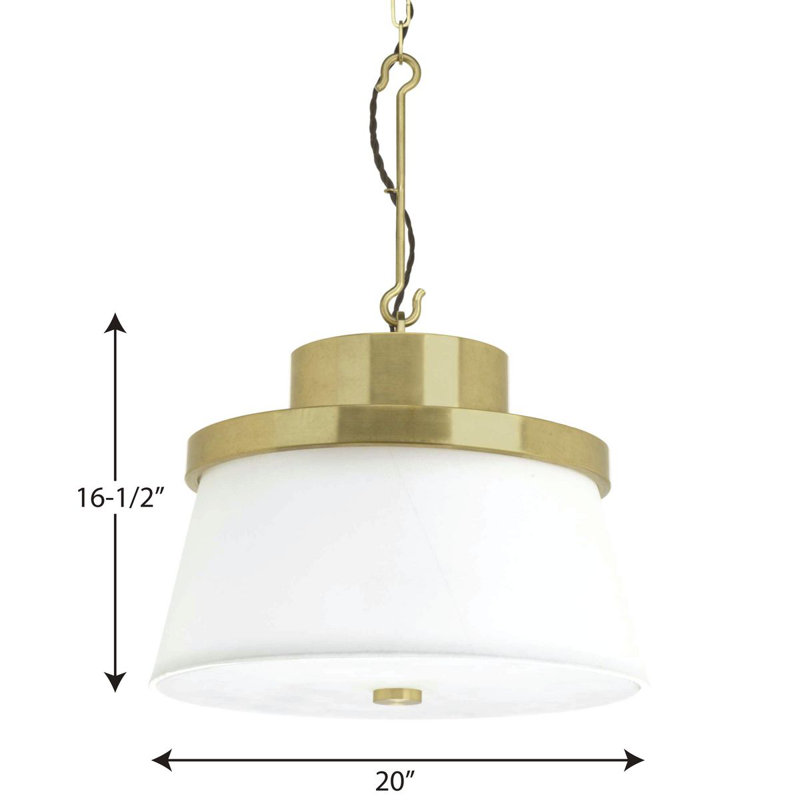 Luminaire suspendu tambour simple 3 lumières Windbluff