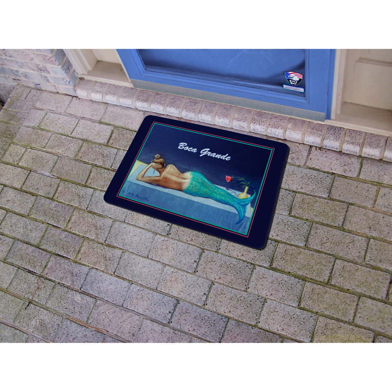 Sirène 26 po x 18 po tapis de porte extérieur antidérapant Artemis