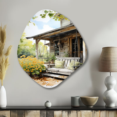 Décoration murale en métal Farmhouse Gentle Breeze I - Farm Nebula Shape