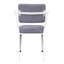 Chaise de bureau rembourrée grise et blanche-246162200