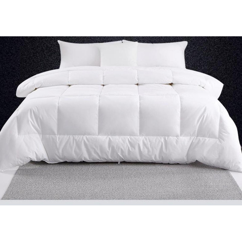 Ensemble d'édredon en duvet synthétique avec 2 taies décoratives - très épais - doux et confortable