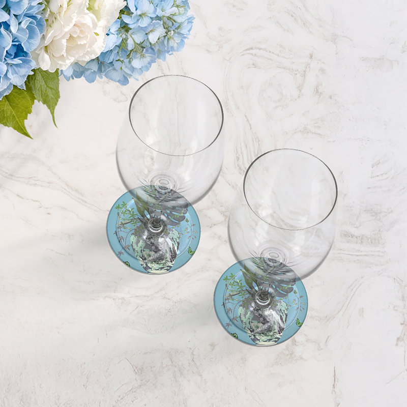 Sous-verres ronds en cuir Monkey, Bedford