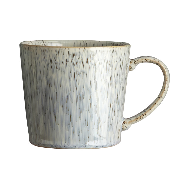 Grande tasse à café en grès faite à la main Halo, Gris