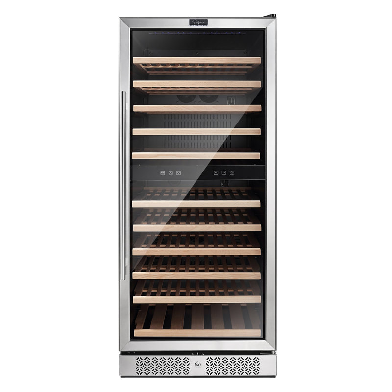 Empava Dual Zone 23.4'' 116 Bottle Wine Refrigerator with Reversible Door