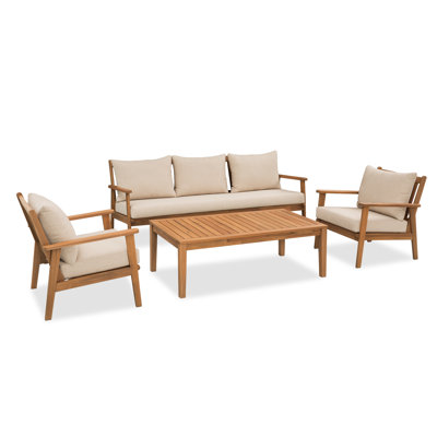 Weslyn 5-person Patio Conversation Set With Cushions