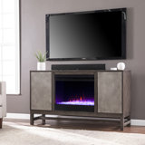 Lucely Lannington Color Changing Fireplace with Media Storage