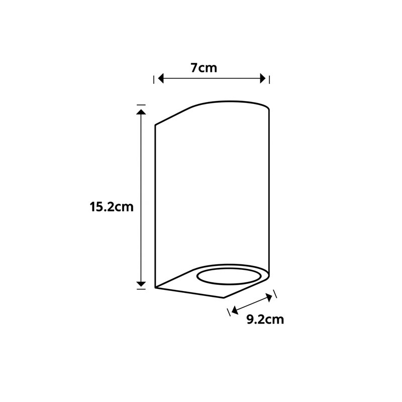 Fuselier 2 - Bulb 15.2cm H Outdoor Flush Mount, Black