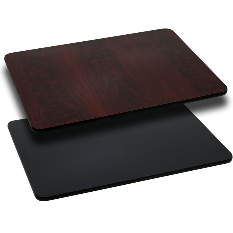 Table Top with Reversible Laminate Top, Natural/Walnut, 24"W x 30"L