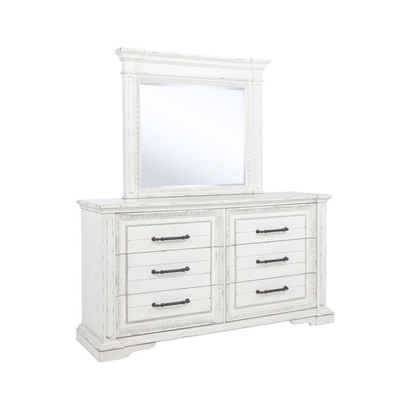 Commode 6 tiroirs avec miroir Camacho