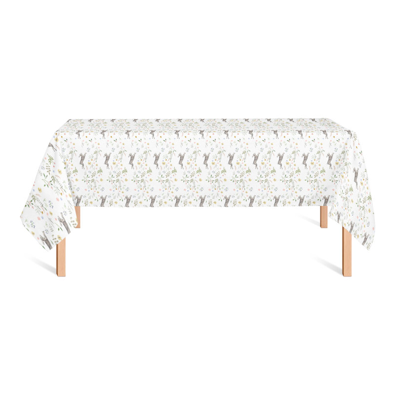 Senecaville Floral Cotton Blend Easter Tablecloth