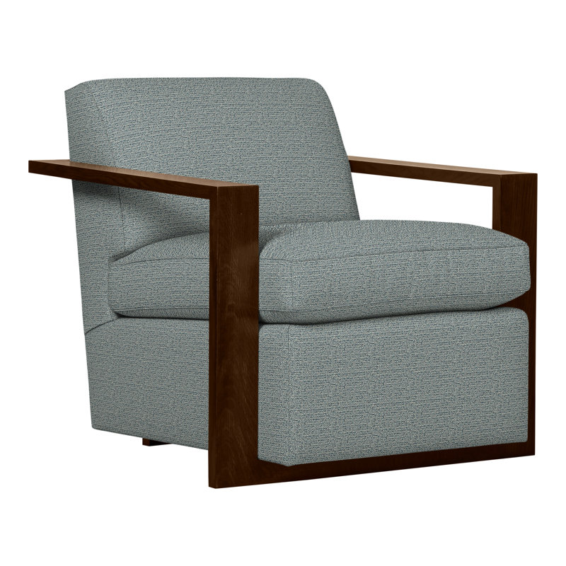 Thom Filicia Home 32" Wide Upholstered Armchair, Navajo, Tuck Cobalt