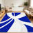 Blue Abstract Curved carpet-easy to clean, machine-washable, soft and comfortable; suitable for door mats, kitchens, living rooms, bedrooms, corridors, and laundry areas. Easy to clean, durable carpet for home decoration.-130036996