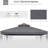 Gazebo Replacement Canopy, 2, Dark Gray, Protected For Outdoors Use