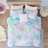 Comforter Set Full Watercolor Tie Dye Printed With Throw Pillow, Hypoallergenic & OEKO-TEX Certified For Freshness & Safety-122444209-122444200
