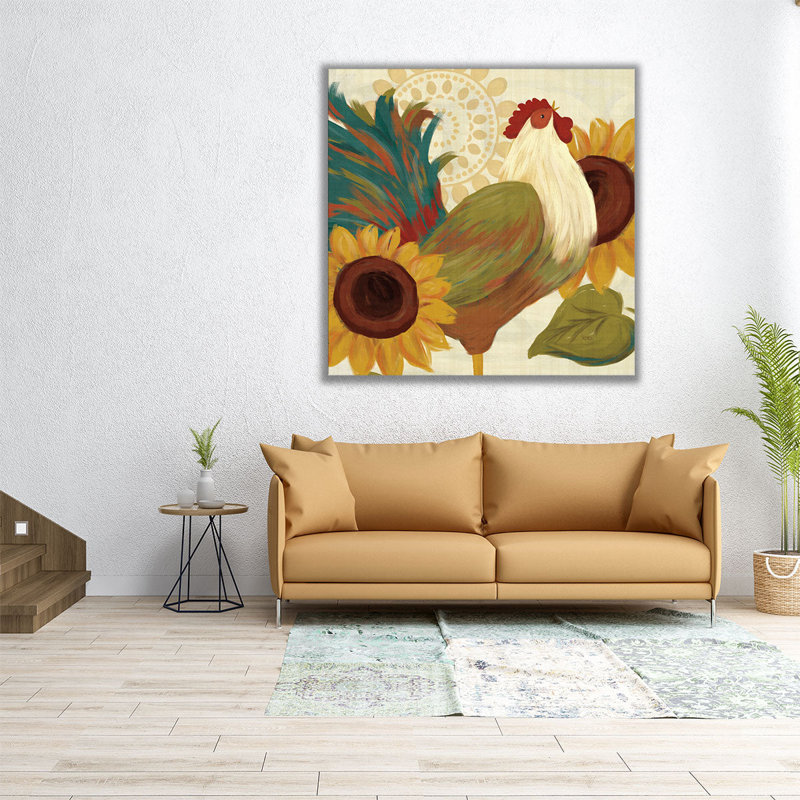 Spice Roosters I - reproduction d'art sur toile, H 30 po x l 30 po