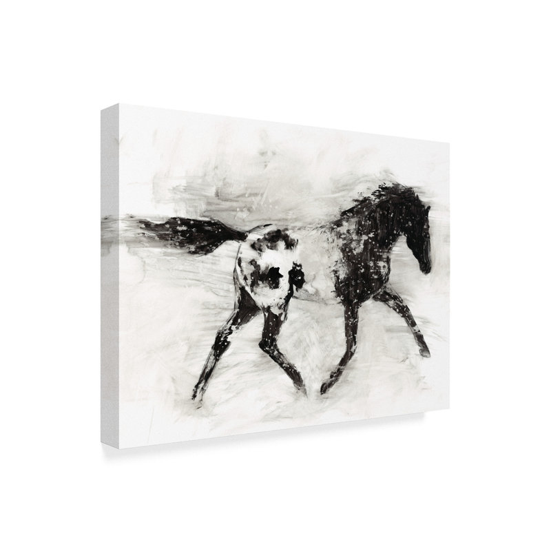 « rustique appaloosa i », reproduction de peinture à l’acrylique sur toile tendue, H 18 po x l 24 po x P 2 po
