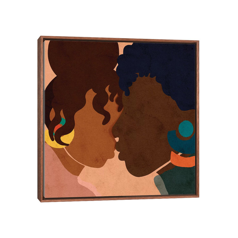 «Close» par Reyna Noriega - reproduction imprimée, H 37 po x l 37 po x P 1,5 po, Toile classique avec cadre brun