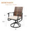 Chaise de patio pivotante en osier