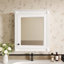 Armoire de rangement murale de 24 po x 27 po avec miroir, tablettes réglables et conception résistante à l'humidité pour une utilisation efficace de l'espace-1928137215