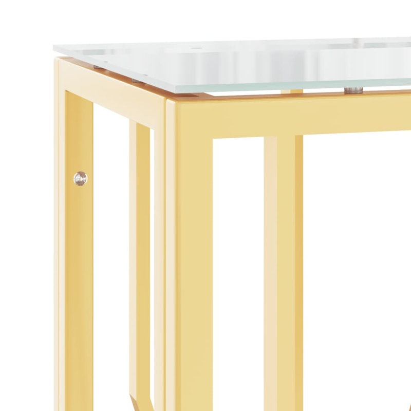 Aiven 70cm Glass Top Console Table