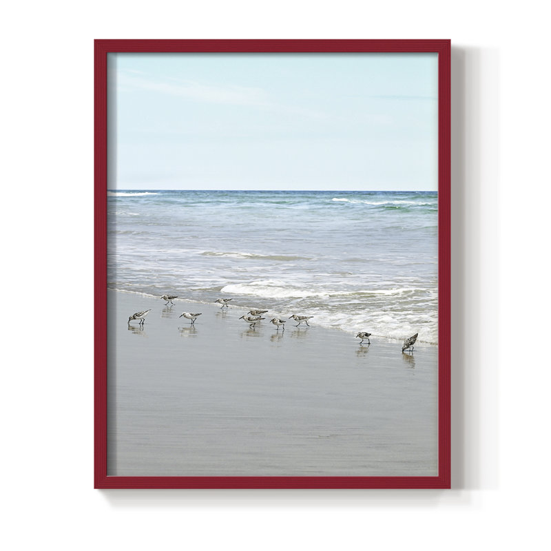 Reproduction encadrée Sea Sea, H 30 po x l 24 po, Rouge