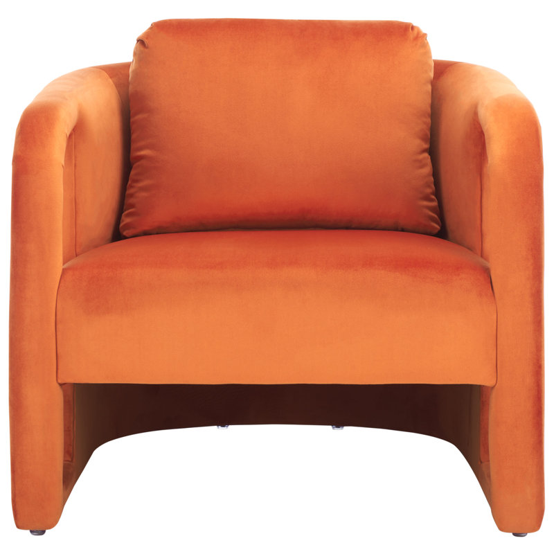 Potters Upholstered Armchair, Rust Velvet
