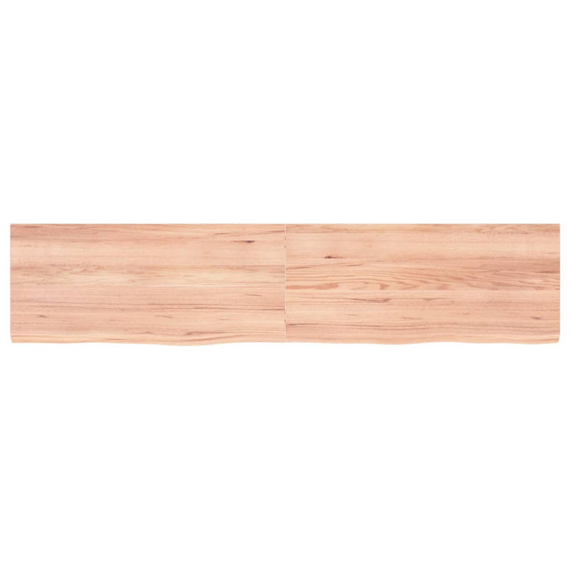 Bois massif traité avec meuble-lavabo vidaXL, Brun clair