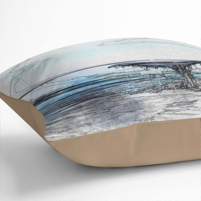 Abstract Square Throw Cushion, Stone, 55cm H x 55cm W x 20cm D