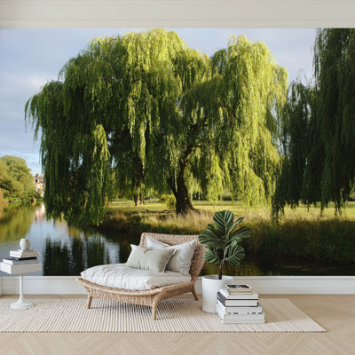 Peel and Stick Wallpaper 96" L x 69" W Modern Self Adhesive Wall Mural for Bedroom weeping willow tree weeping willow pictures royalty