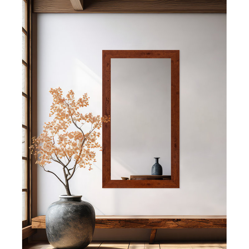 Miroir mural Gartha, Noyer foncé, 33 po x 64 po