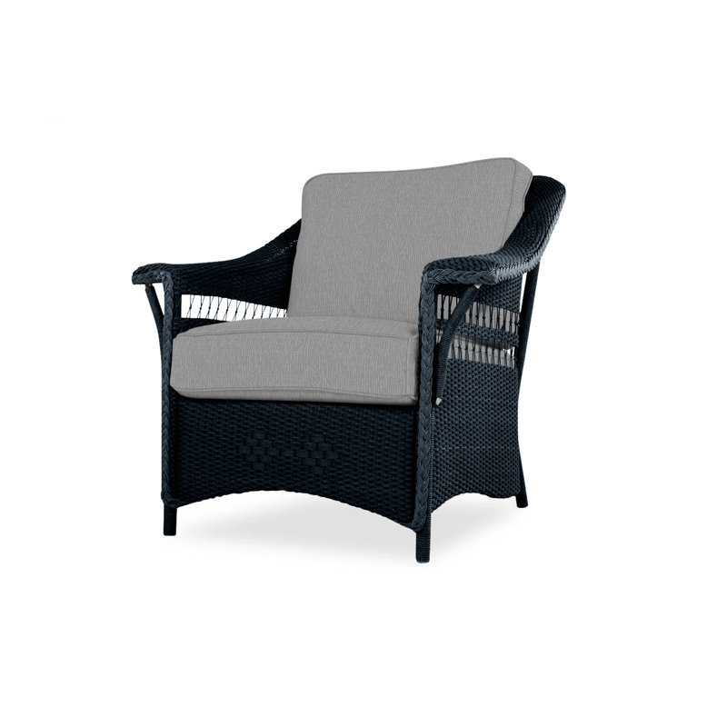 Nantucket Outdoor Lounge Chair, Sandberg Flax, Ebony