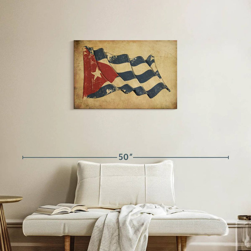 Drapeau cubain Borges, H 20 po x l 30 po