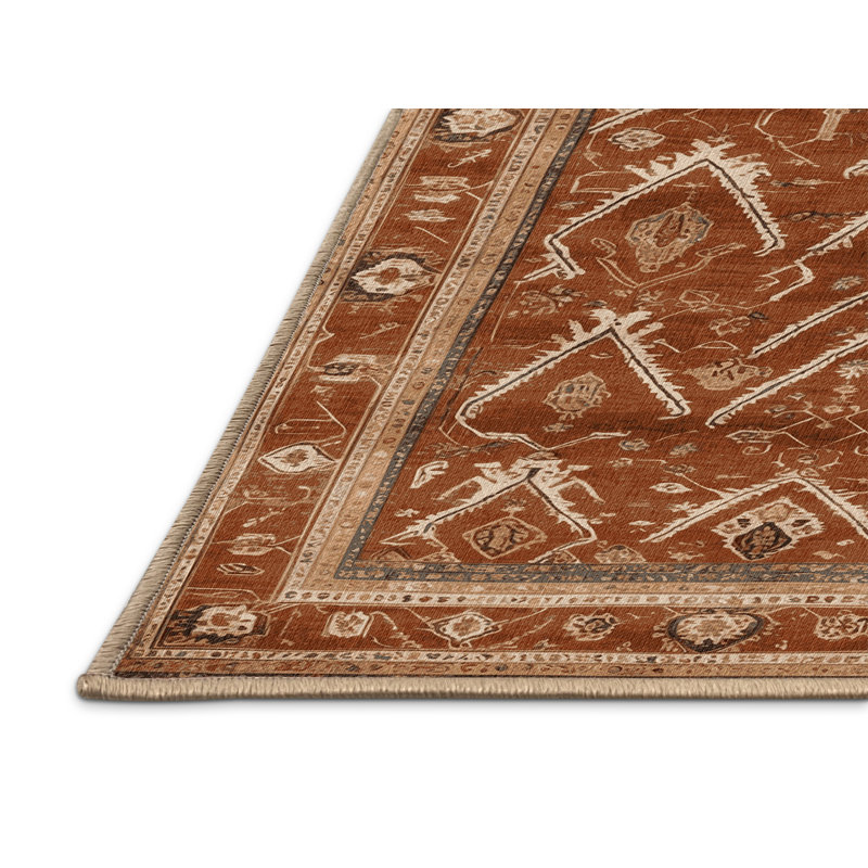 Tapis brun lavable à la machine, Rectangle 8 pi x 12 pi