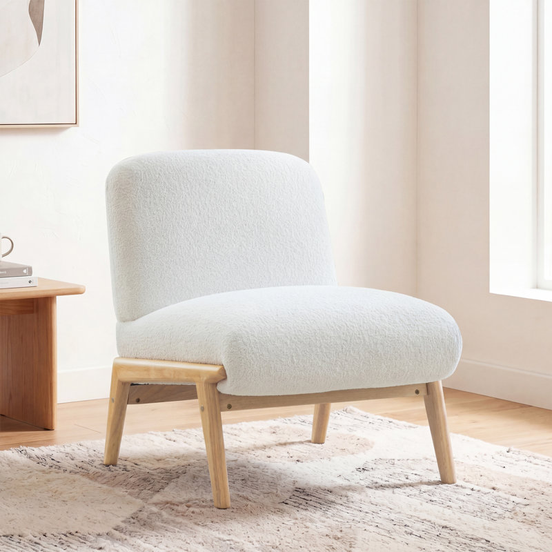 Upholstered Accent Chair, Ivory