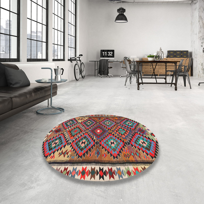 Wyoming Southwestern Indoor Rug, Round 6'