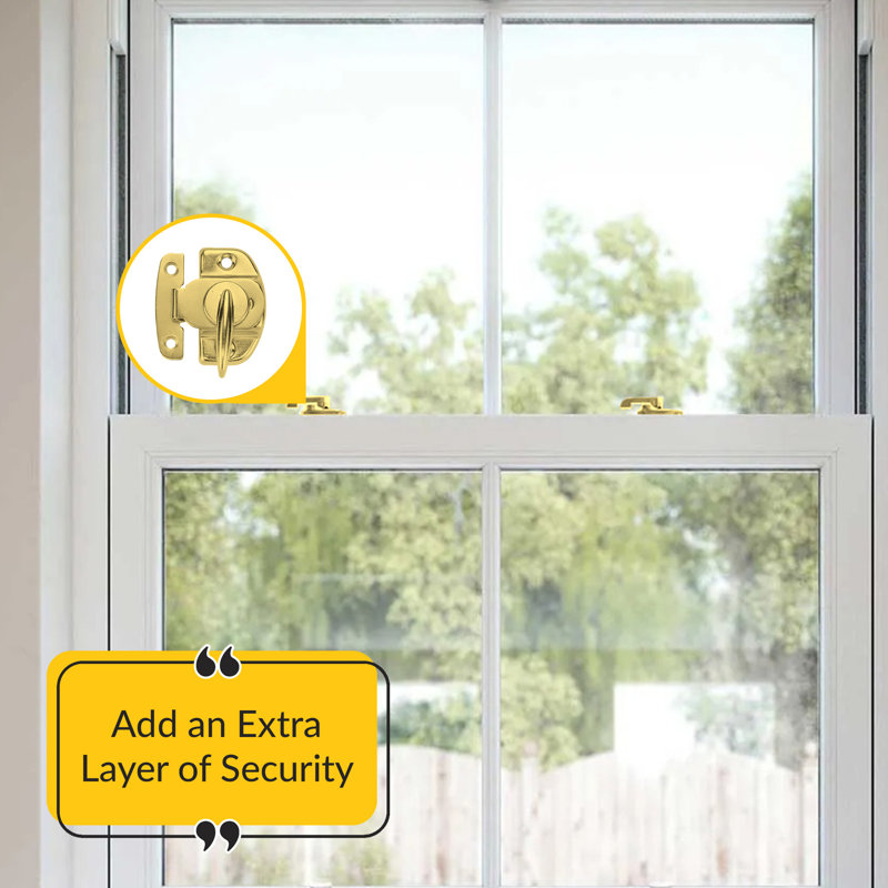 Brixwell 50-658b Sash Lock With Keeper Brass Plated Finish