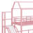 Metal House Loft Bed With Slide,Stairs And Storage Shelves-348005676