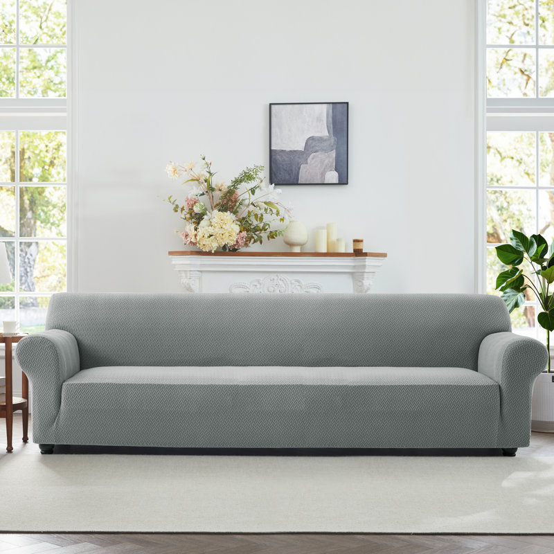 Luxury Stretchable Spandex Sofa Cover/Protector, 179 cm H x 224 cm W x 9 cm D, Black