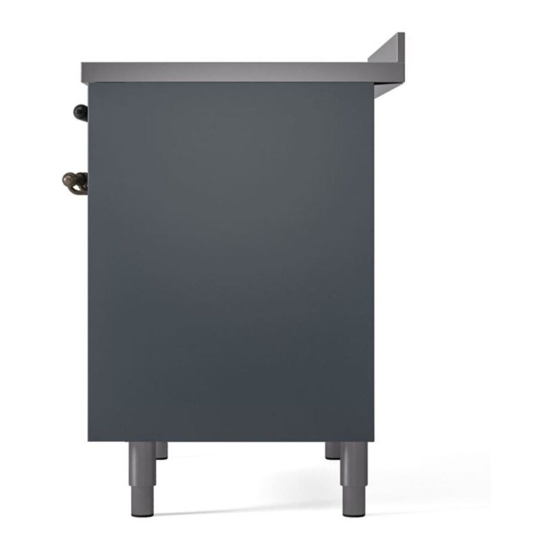 ILVE Nostalgie II 40 in Induction Range, Blue Gray/Bronze