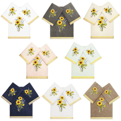 3 Piece 100% Turkish Cotton Hand Towel Set -  Linum Home Textiles, EDR00-1BT2HT-GIRASOL