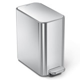 Simplehuman 5 Liter / 1.3 Gallon Slim Steel Step Trash Can