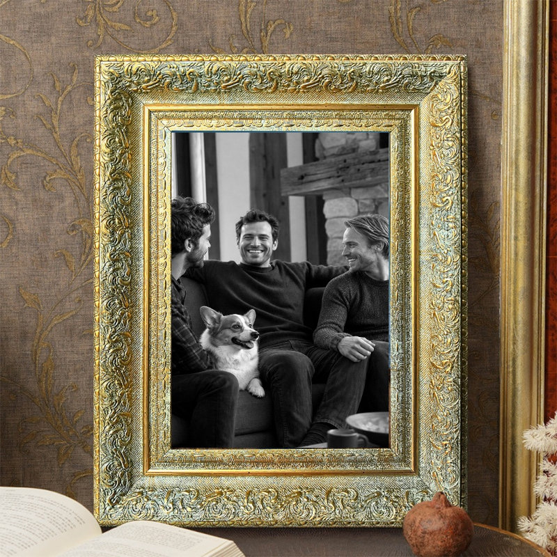 Cadre photo 11 pièces x 11 "or antique 11" pour étagère de chambre à coucher, Or antique, 1, 11 po x 14 po