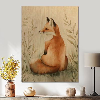Antique Farm Tools II - Orange Farmhouse Wood Wall Art