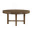 Table de salle à manger ronde transitionnelle à finition brune 1pc