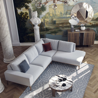 Upholstered L-Shaped Sectional Right Hand Facing