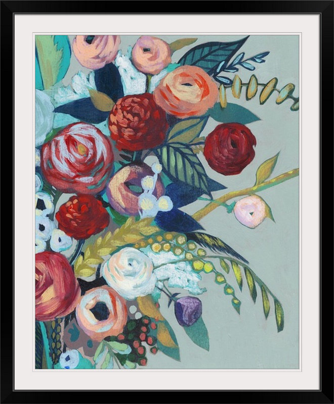 Coralia Lyrical Array I 'Grace Popp, reproduction d'art, Cadre noir, H 38 po x l 32 po x P 1 po